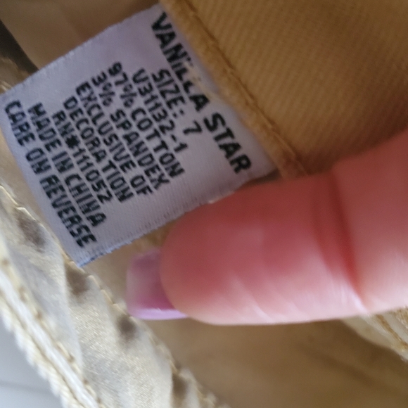 Vanilla Star Crochet Casual Denim Shorts, Mustered Yellow 🌟🌟 - Picture 8 of 8